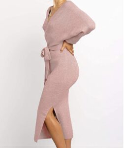 Pink knit dress Amazon