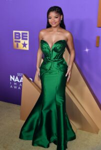Halle Bailey attends the 55th NAACP Image Awards 