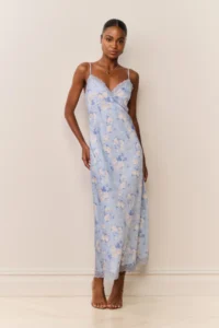 LoveShackFancy Manuela Heirloom Print Maxi Slip Dress