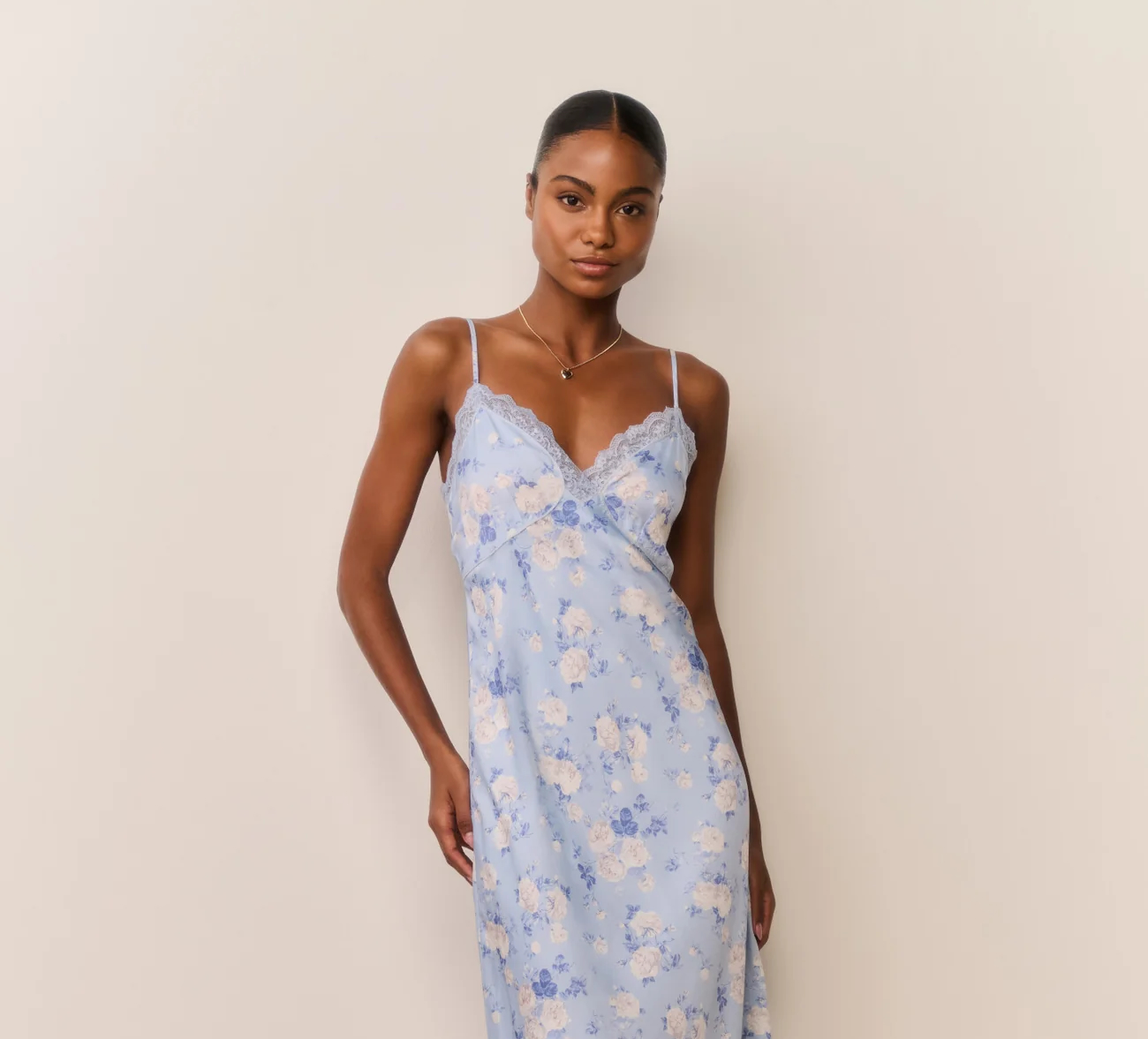 LoveShackFancy Manuela Heirloom Print Maxi Slip Dress
