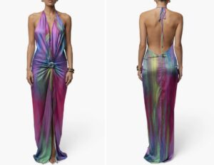 Abstract Print Maxi Dress