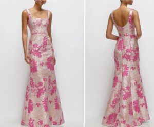 Hibiscus Square Neck Trumpet Gown by Dessy Collection
