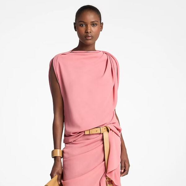 MICHAEL KORS COLLECTION Wool Crepe Draped Blouse