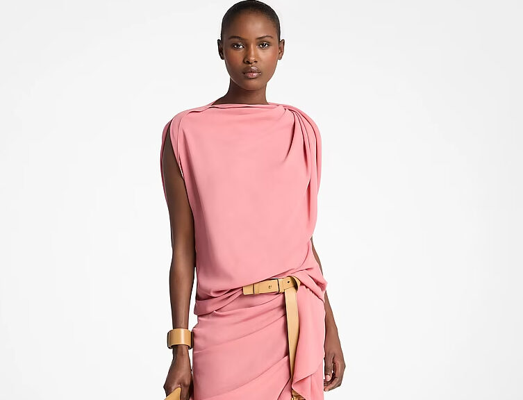MICHAEL KORS COLLECTION Wool Crepe Draped Blouse