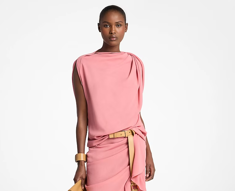 MICHAEL KORS COLLECTION Wool Crepe Draped Blouse