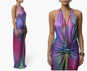 Abstract Print Maxi Dress
