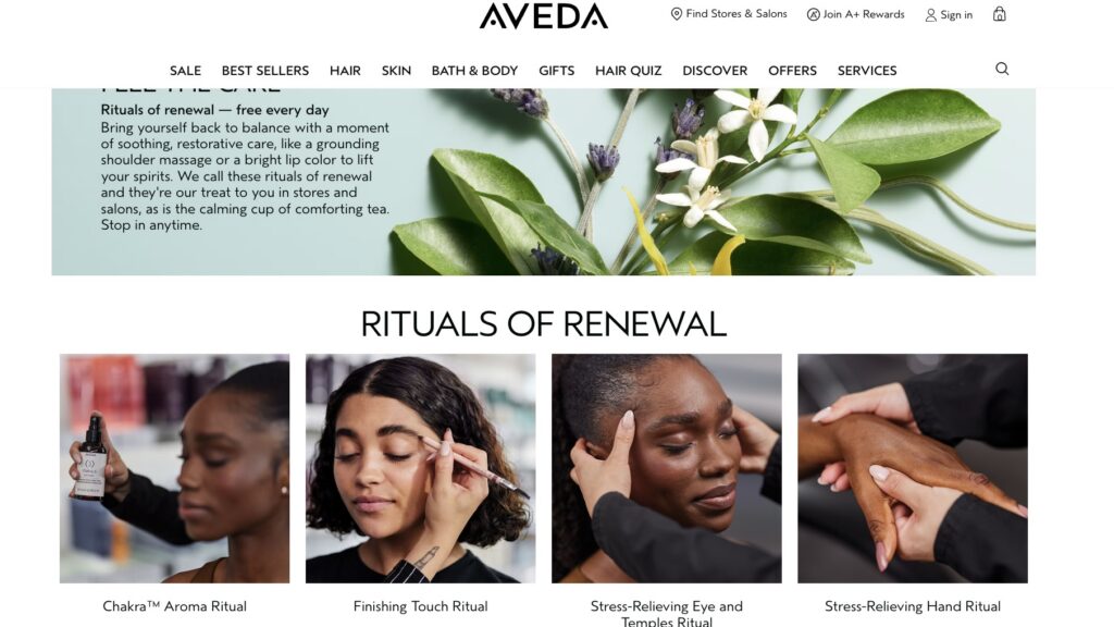 Aveda Services Rituals of Renewal