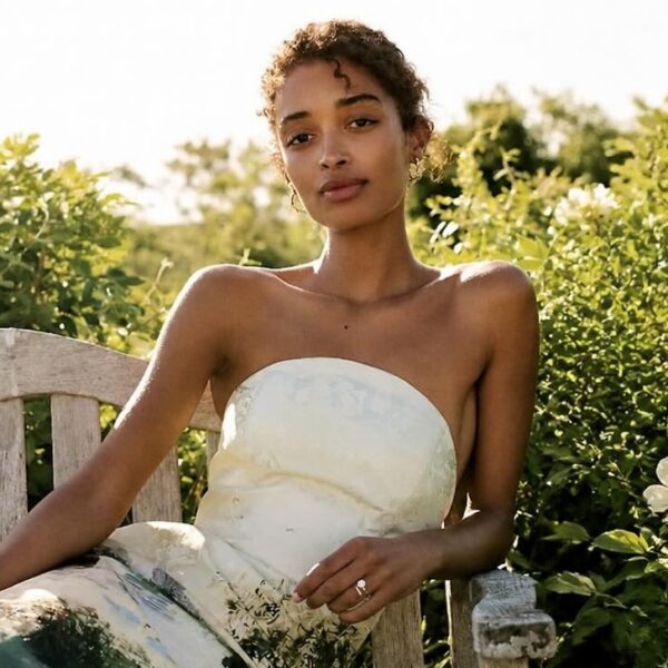 Jacquard Bustier Maxi Dress