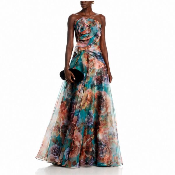 Iona Rosette Draped Gown