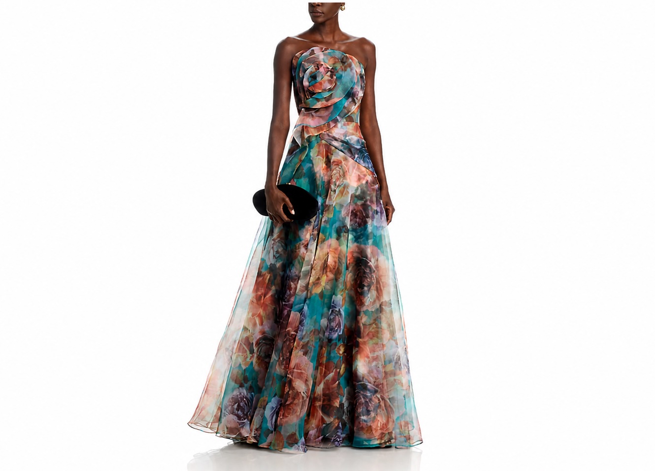 Iona Rosette Draped Gown