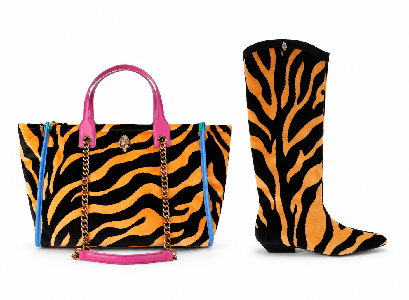 Kurt Geiger animal print handbag + Western Pull-On Boot.