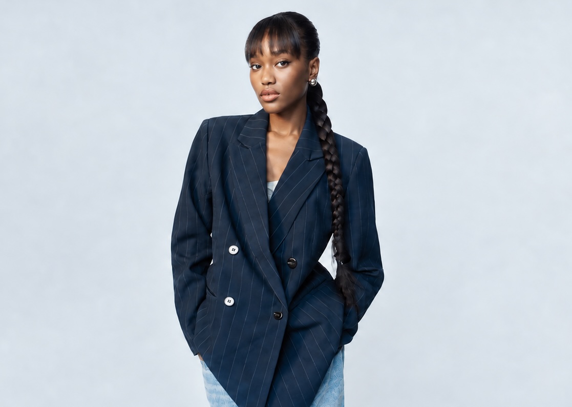 Pinstripe Blazer