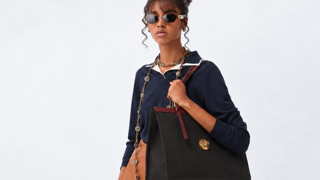 Versace Rivière Canvas Tote