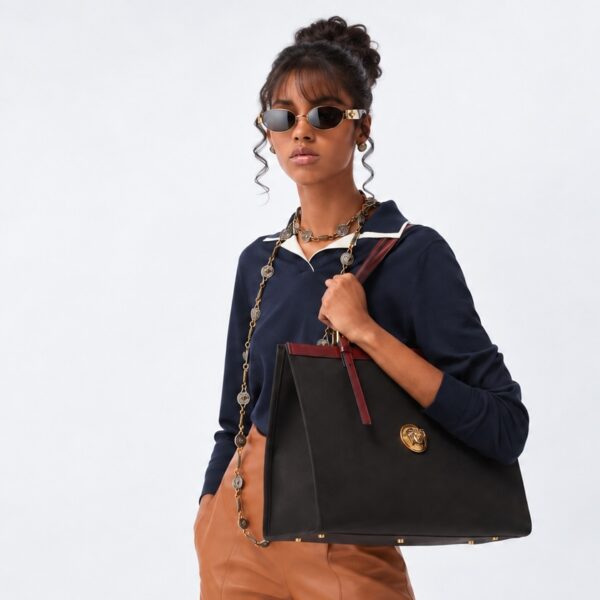 Versace Rivière Canvas Tote