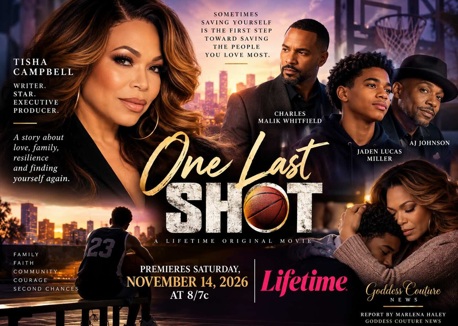 Tisha Campbell, One Last Shot, Lifetime Movie, Lifetime Original Movie, Black Hollywood, Black Entertainment, Women in Film, Family Drama, Goddess Couture News, Must Watch Movies